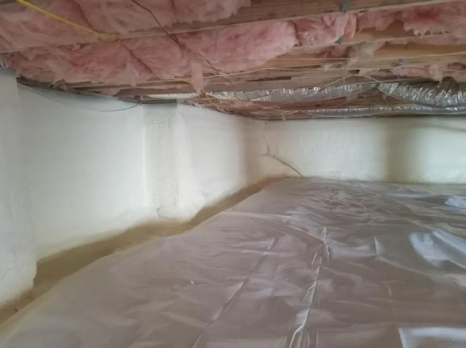 Crawl space encapsulation with closed-cell spray foam for Attic Insulation in Dickson