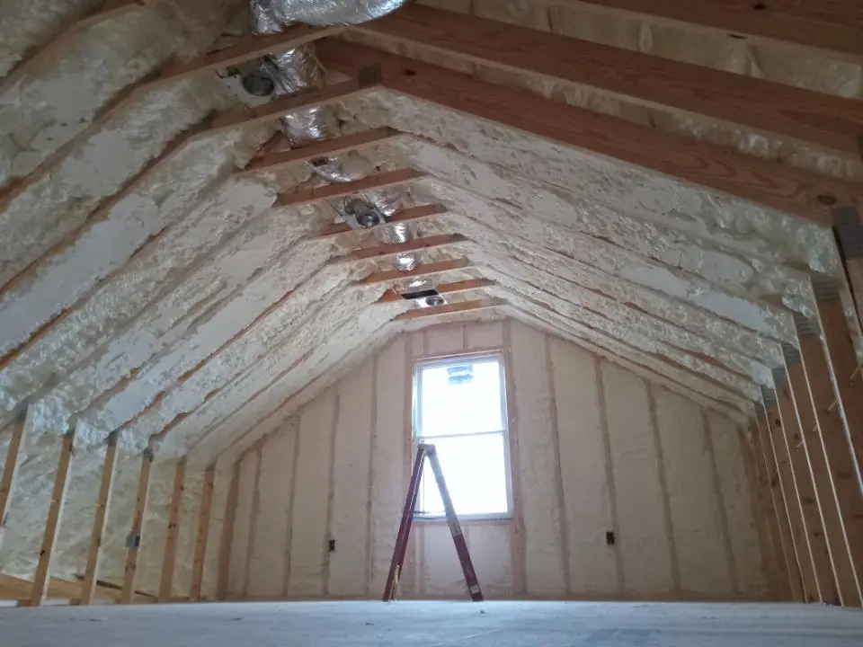Spray foam roofing application for Crawl Space Insulation project in Dickson